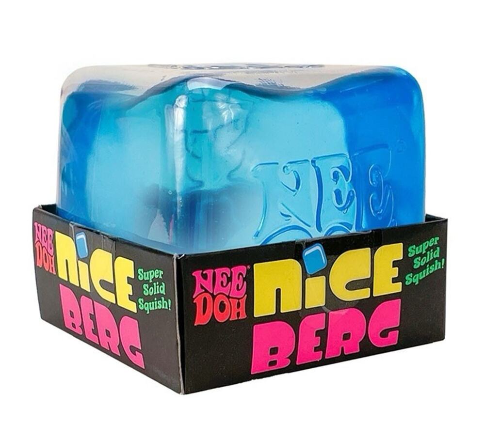 Schylling NeeDoh Nice Berg Jumbo Blue Sensory Fidget Squish Toy 3.25" New